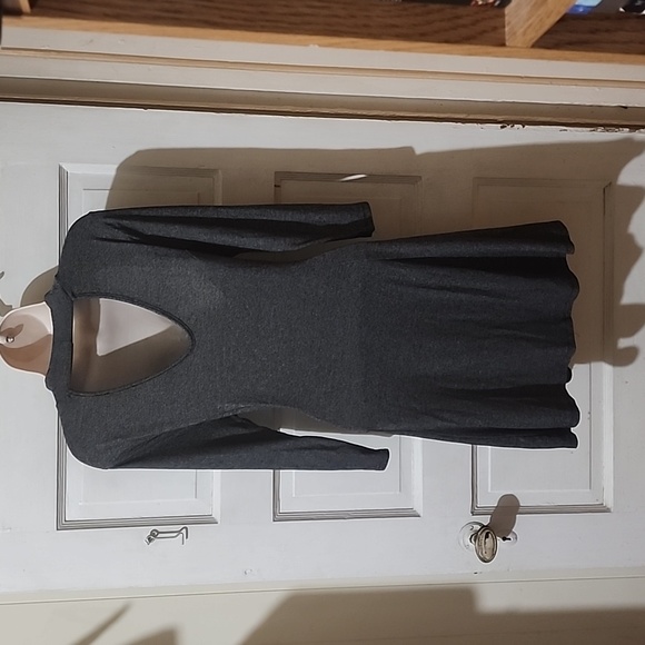 Acemi Gray 3/4 Sleeve Dress Large - Picture 2 of 3